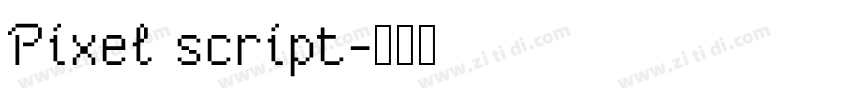 Pixel script字体转换